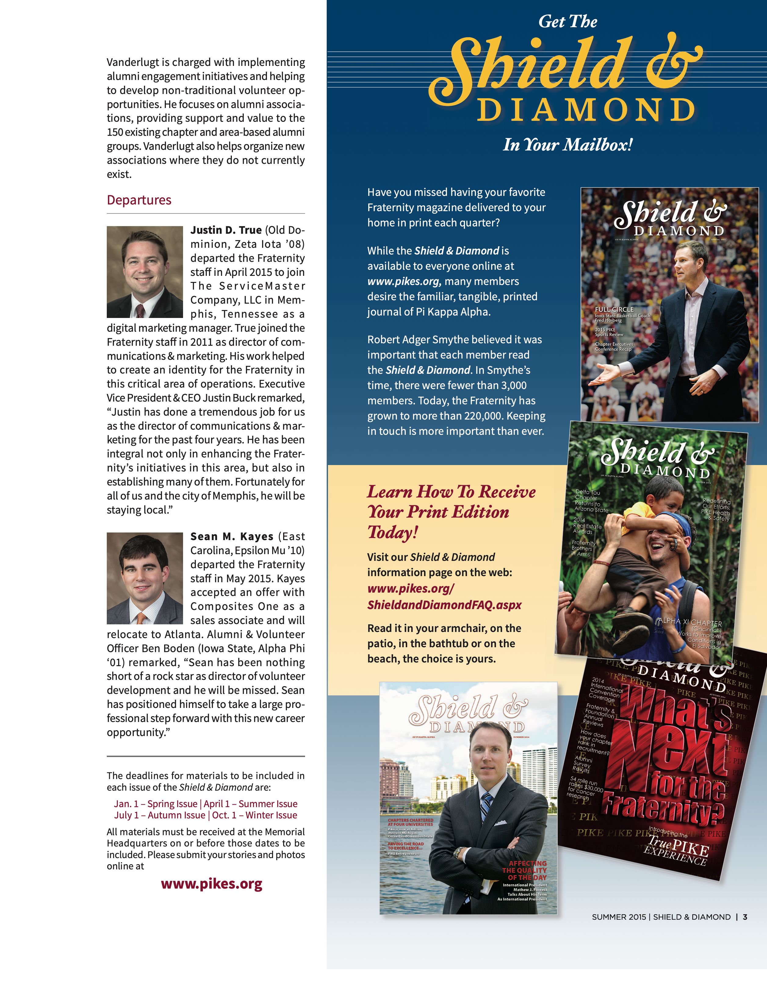 Get the Shield & Diamond In Your Mailbox!